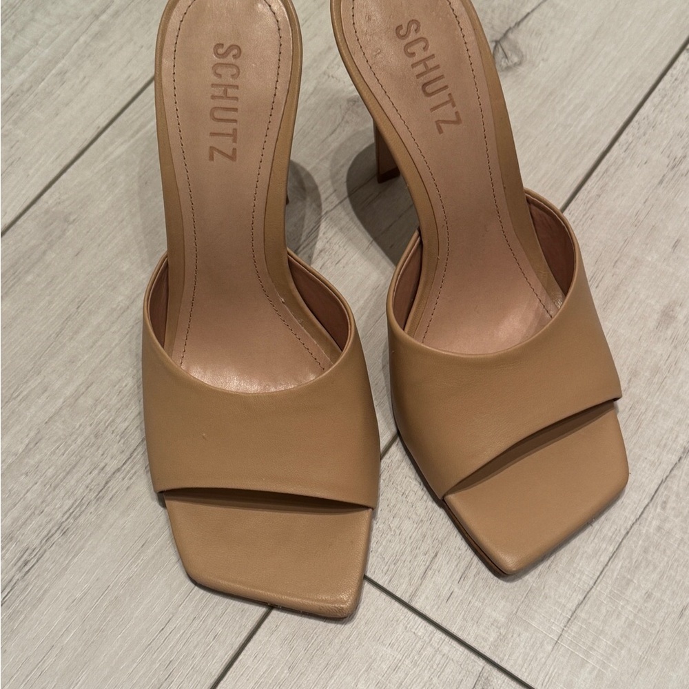 SCHUTZ Beige Women's Heeled Mules